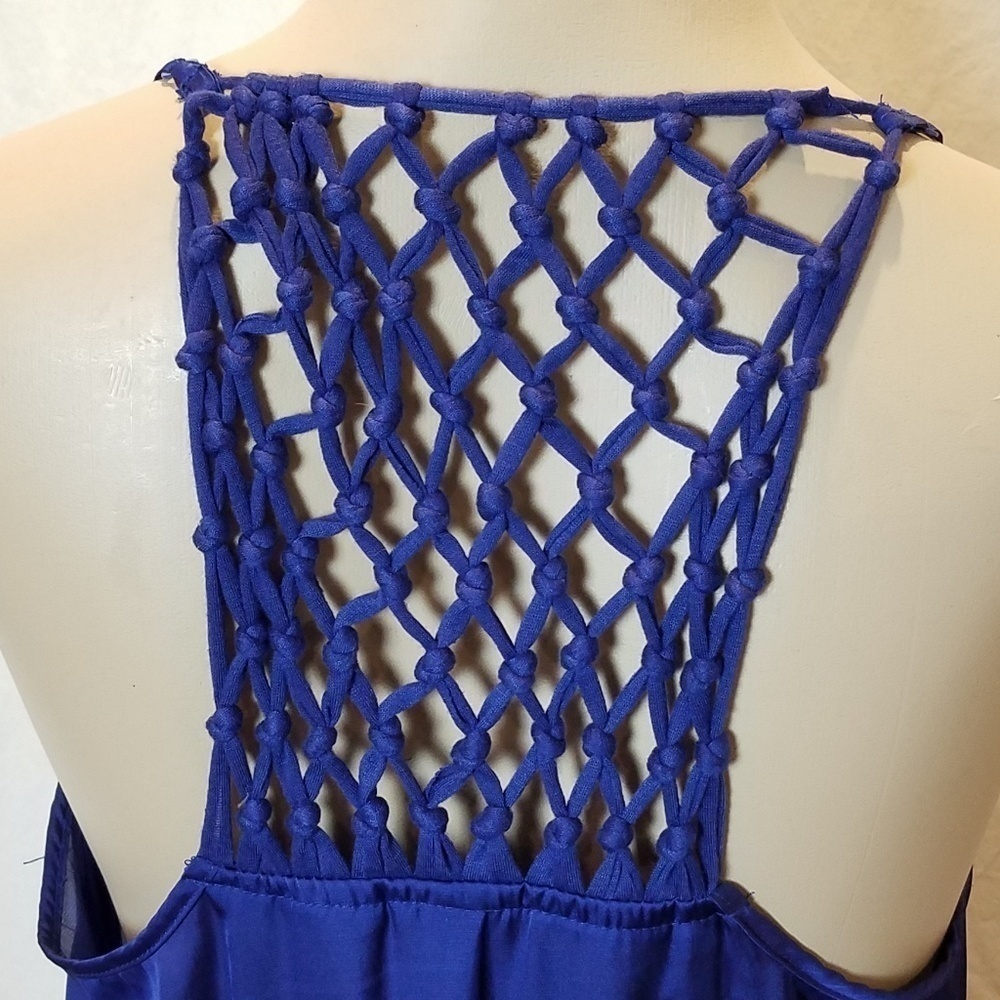 Xhileration Royal Blue Satin Mini Dress - Picture 4 of 7
